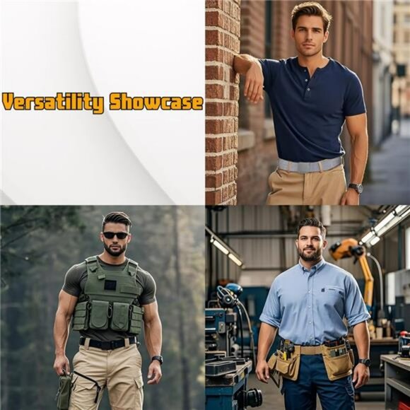 Mens nylon tactical belt adjustable canvas webbing slide buckle military outdoor - Picture 6 of 8